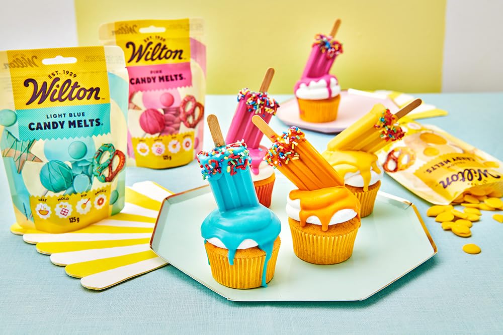 Wilton Candy Melts Yellow - Easy-Melt Sweet Creamy Flavour for Dipping & Molding | 125g 6