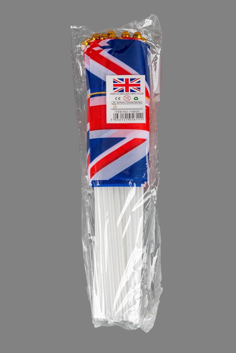 SHATCHI 6pcs Union Jack Hand Flags - 100% Polyester Waving Flags for Royal Events & Parties 7