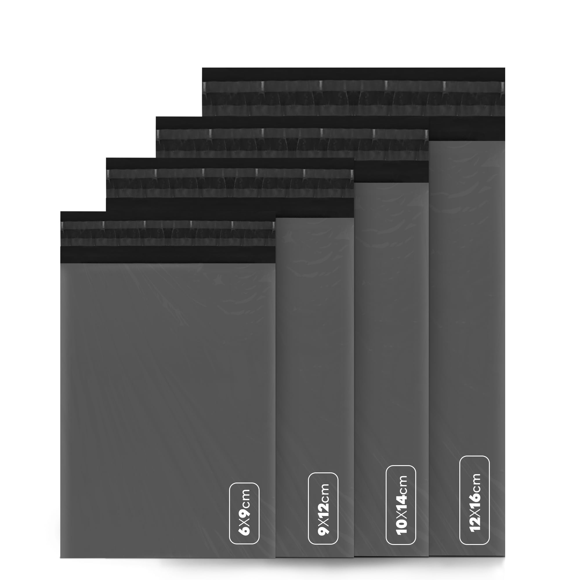 delka Polyethylene Mailers - 100 Pack Grey Tear-Resistant Shipping Bags | Waterproof 1