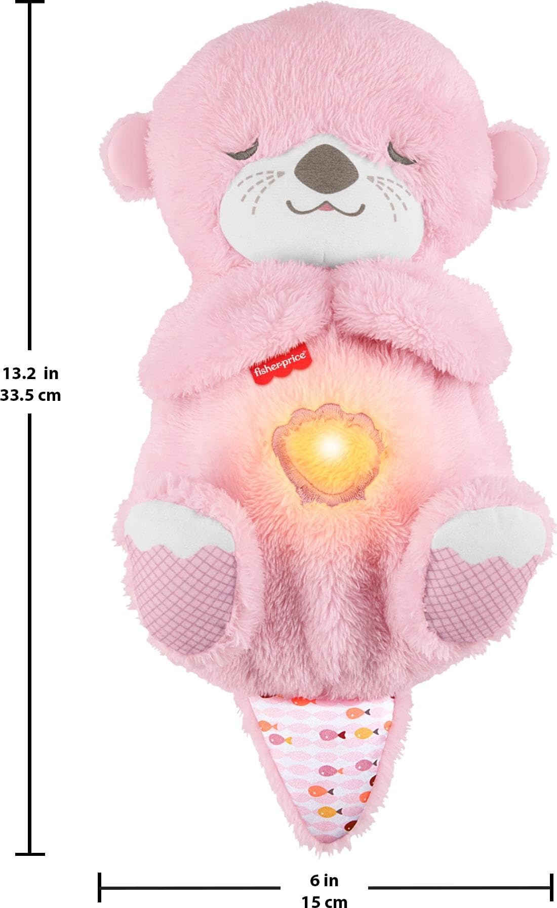 Fisher-Price Soothe 'n Snuggle Otter Pink Plush Sound Machine with Breathing Motion & Lights 2