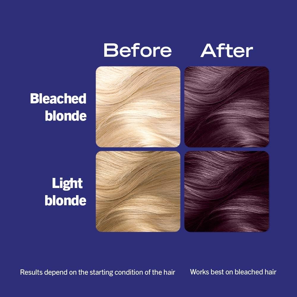 Schwarzkopf LIVE Intense Colour Permanent Hair Dye - Mystic Violet 087 with Vibrancy Serum (190g)