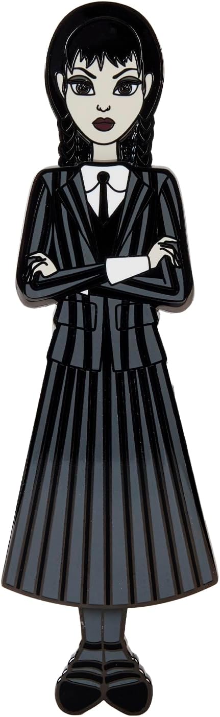Loungefly MGM Wednesday Addams Paper Doll Pin - Collectible Novelty Accessory