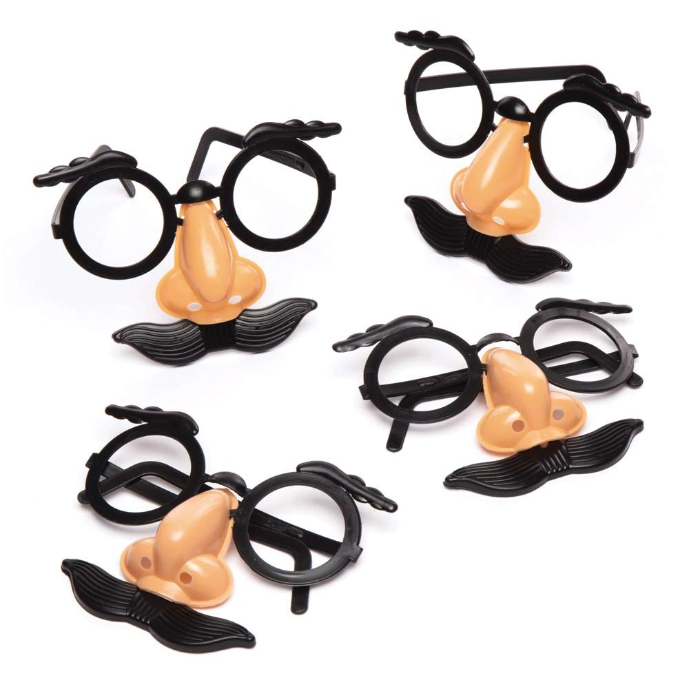 Baker Ross Funny Face Disguises Eyewear - Pack of 8 | Plastic | Unisex Children 1