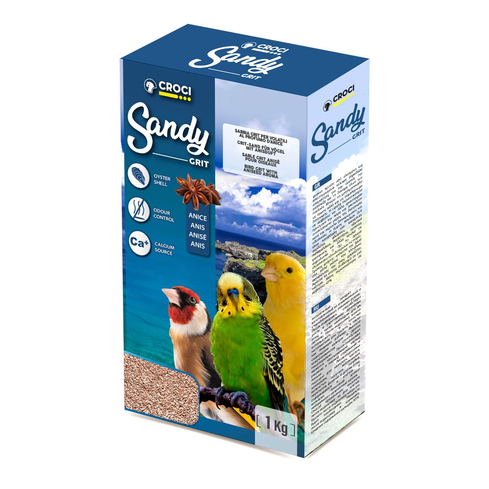 Croci Bird Sand & Grit with Calcium Carbonate - Supports Digestion & Growth | 1 kg Bag