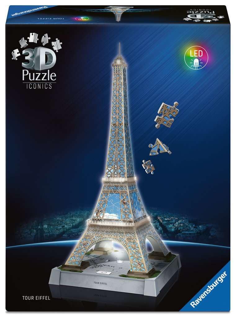 Ravensburger Iconics Eiffel Tower Light-Up 3D Jigsaw Puzzle - 216 Pieces 1