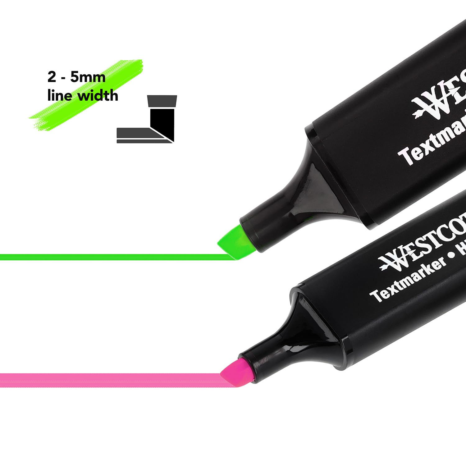 Westcott Highlighter Desk Set - 20 Pack Neon & Pastel Colors | Chisel Tip | Quick-Drying Ink 3