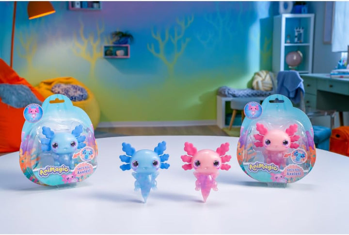 Let's Glo Axolotl - Blue Light-Up Interactive Electronic Pet Toy