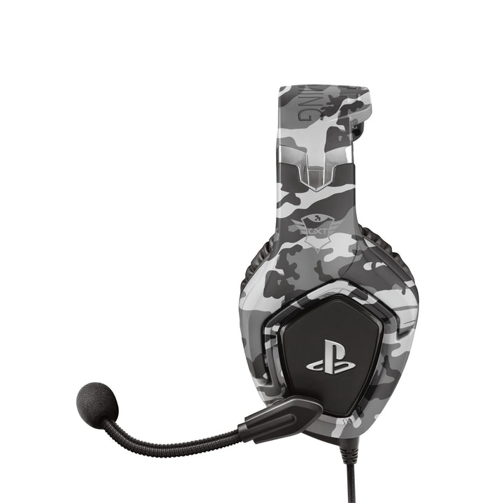 Trust GXT 488 Forze-G Gaming Headset for PS4 and PS5 – Officially Licensed with 50mm Drivers, Foldable Mic, Inline Remote, Grey