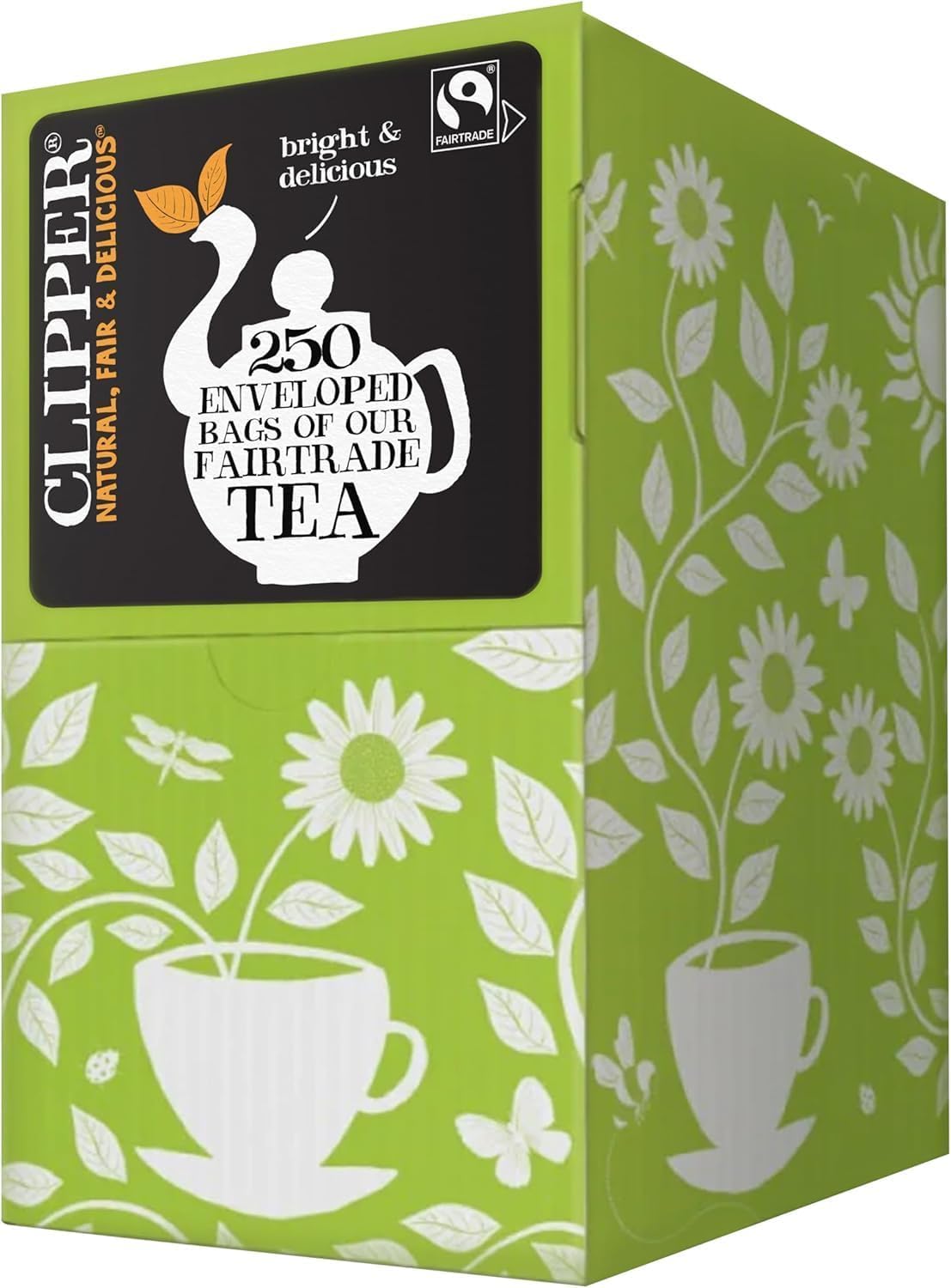 Clipper Natural, Fair & Delicious Classic Everyday Black Tea Teabags - 250 Count, Fairtrade, Compostable 1