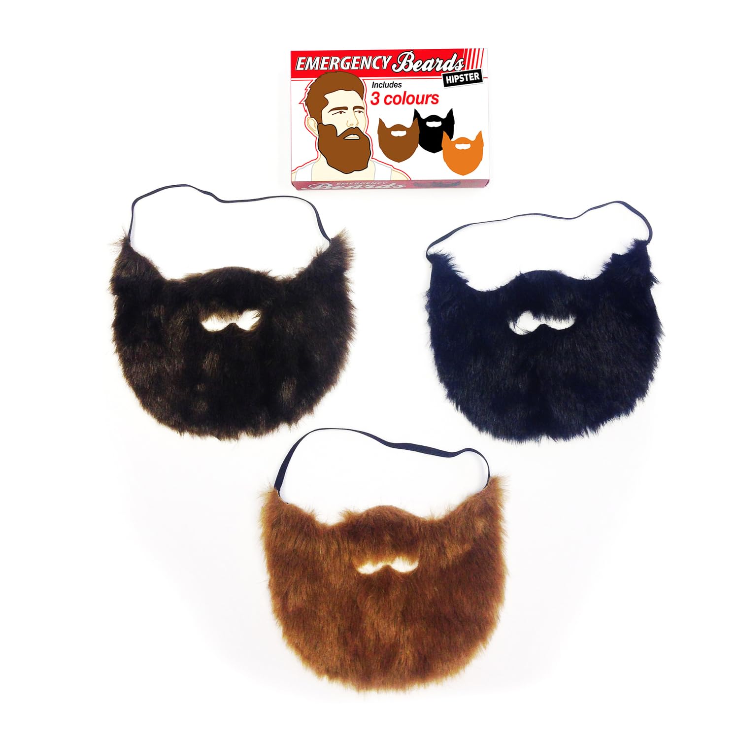 Gift Republic Emergency Beards - 3 Pack Fake Beards for Dress Up & Costume Fun 6