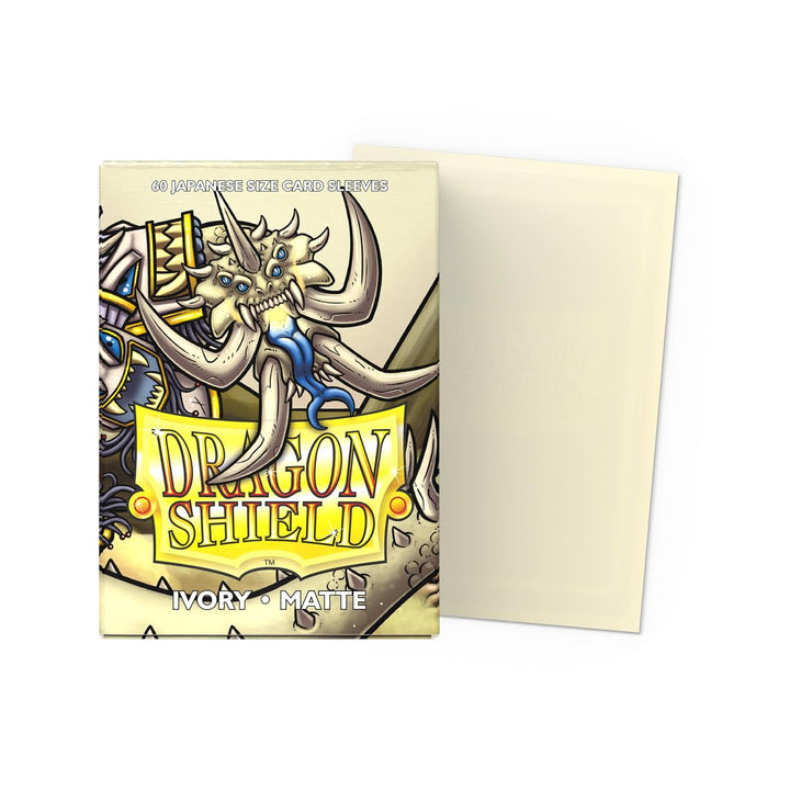 Dragon Shield Japanese Size Matte Ivory Sleeves - 60 Pack for Yu-Gi-Oh! & Cardfight!! Vanguard