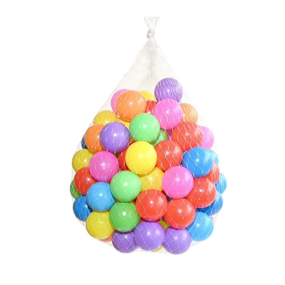 RAM ONLINE 100 Pack Plastic Ball Pit Balls - 6cm Diameter, Multi-Colored 2