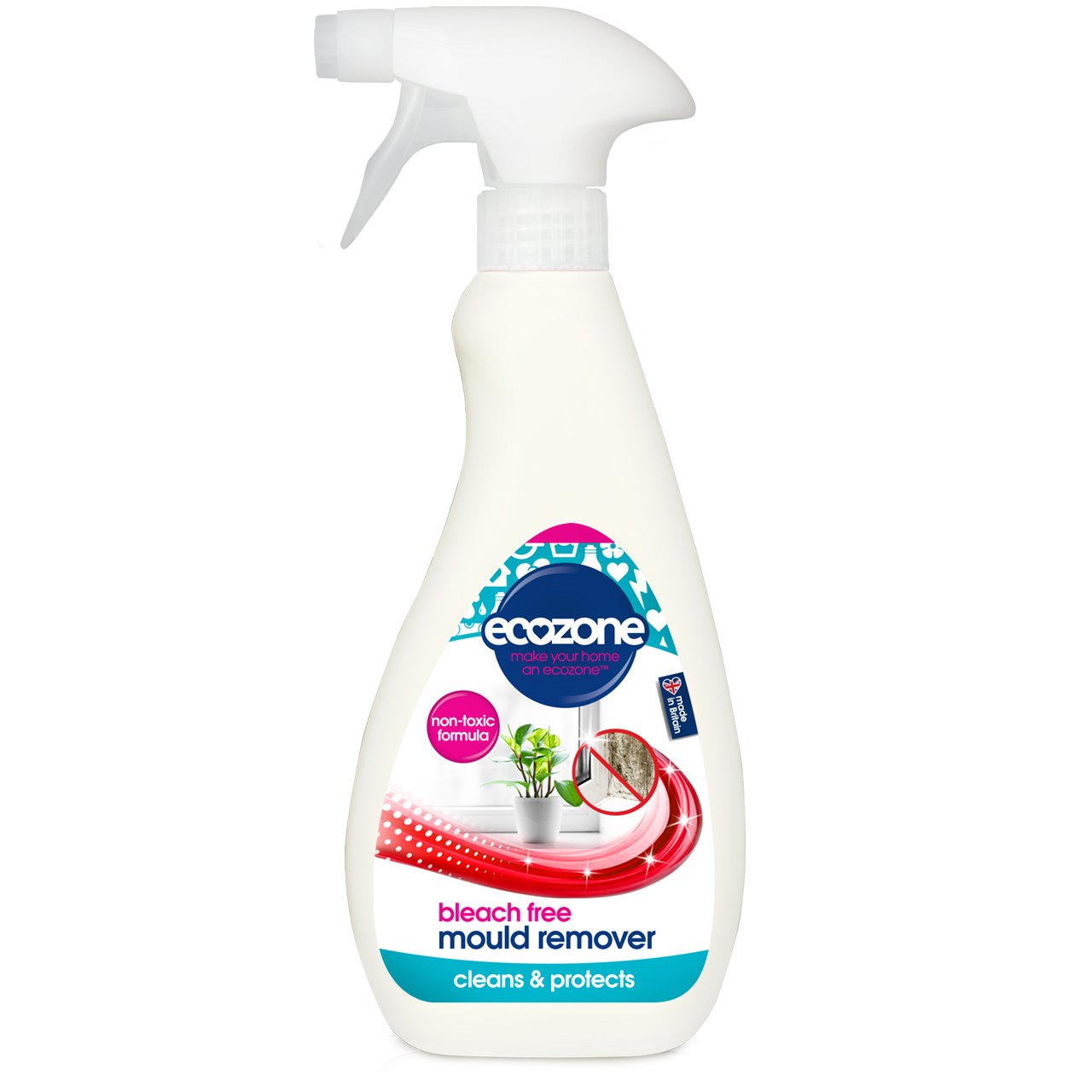 Ecozone Mould Remover Spray - Bleach Free Anti-Bacterial Formula | 500 ml | Non Toxic 1