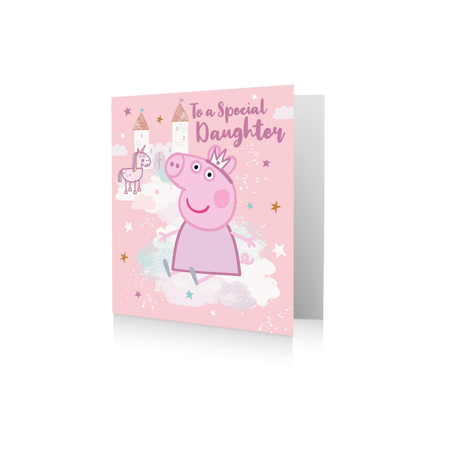 Danilo Promotions LTD Peppa Pig Birthday Card for Daughter | Pink | 7 x 6 Size 1