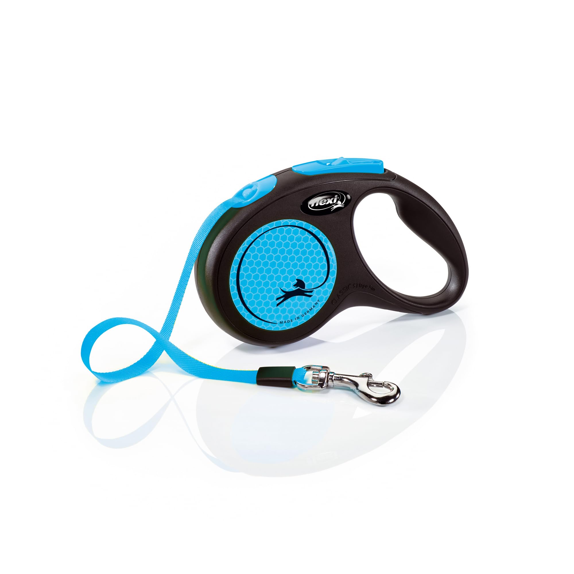 flexi Neon S Retractable Tape Leash - 5m, Up to 15kg | Blue 1