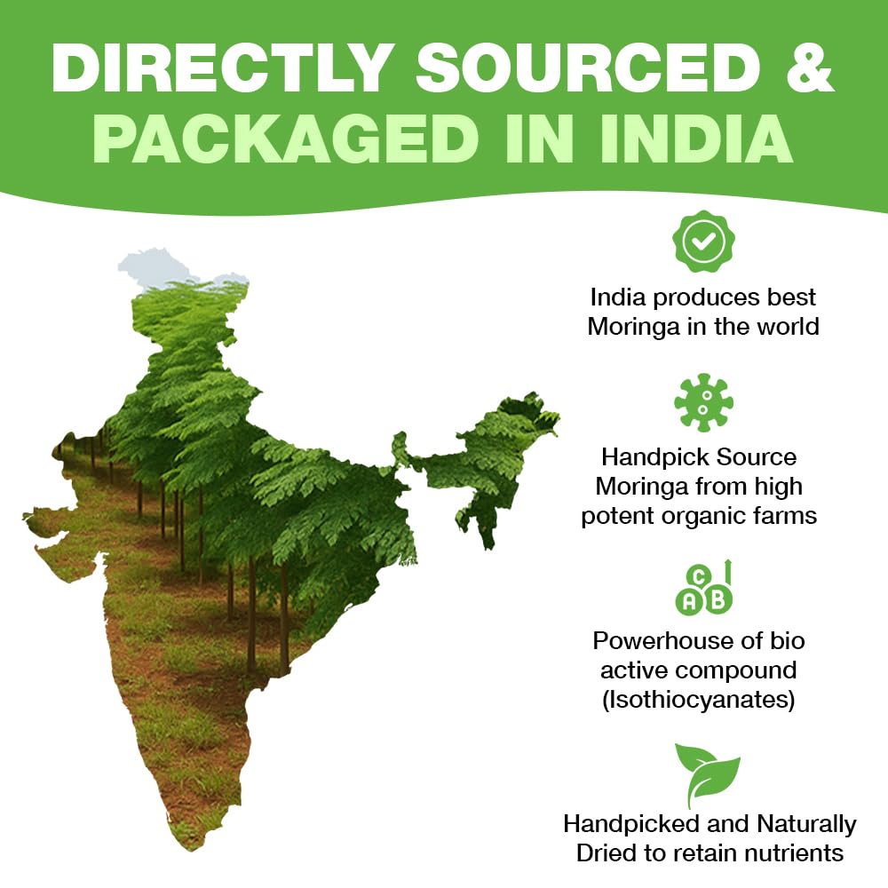 HANDPICK Moringa Tea Bags (100 Count) Non-GMO, Caffeine Free, Pure Moringa 6