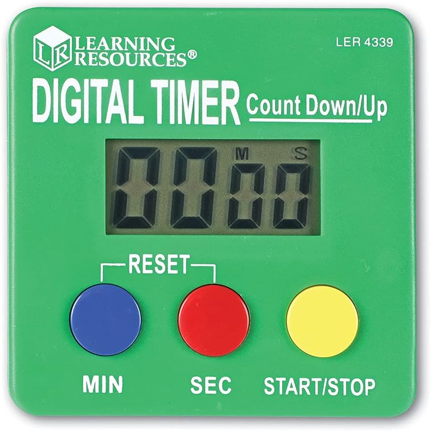 Learning Resources Digital Timer - Count Up/Down, Educational Toy for Ages 36 Months - 7 Years 2