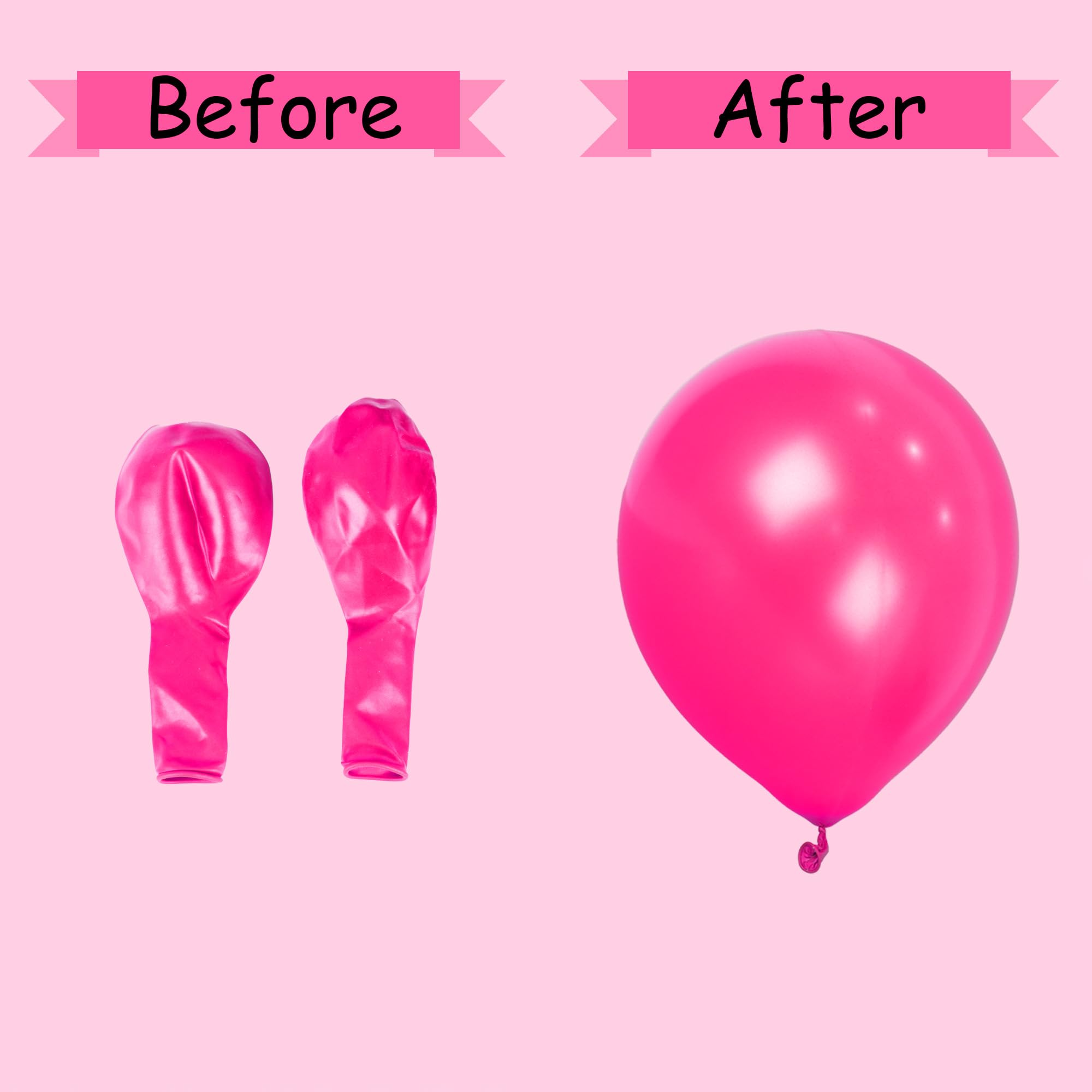SHATCHI Fuchsia Pink Balloons - 25 Pack, 12 Inch Thick Latex, Biodegradable | Supports Helium & Air 9