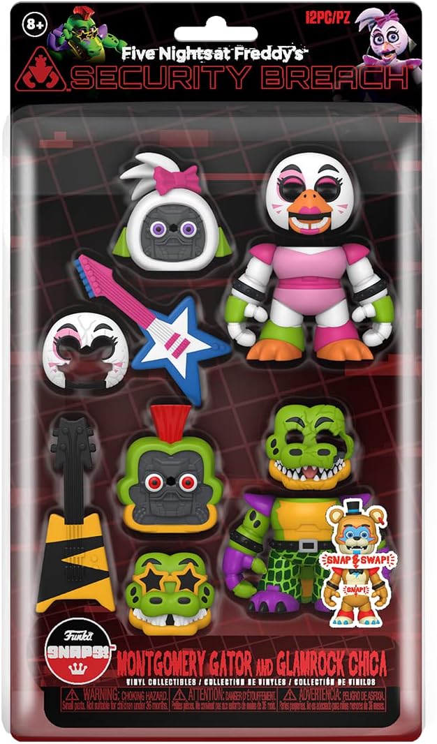 Funko Snapsies Five Nights at Freddy's - Glamrock Chica the Chicken & Gat Vinyl Figure 2