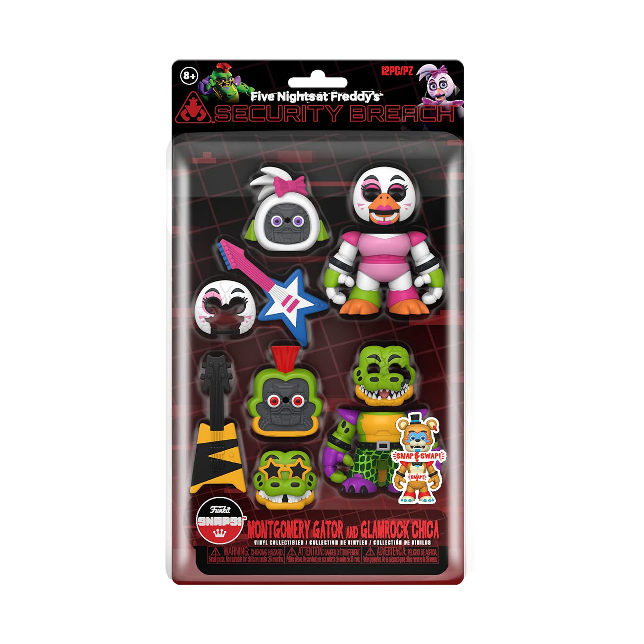 Funko Snapsies Five Nights at Freddy's - Glamrock Chica the Chicken & Gat Vinyl Figure 9