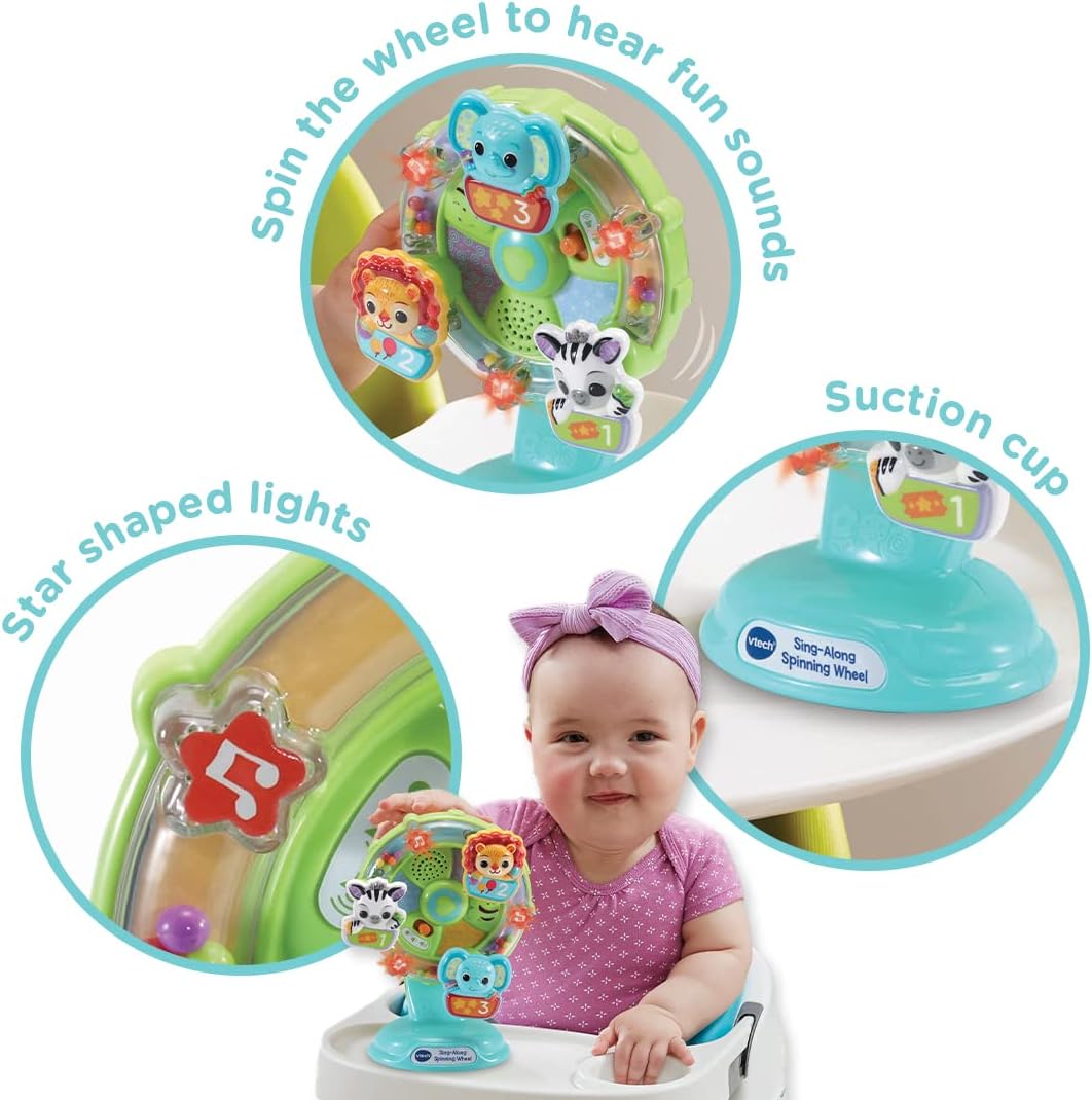 VTech Baby Sing Along Spinning Wheel - Interactive Musical Toy for Sensory & Motor Skills Development 2