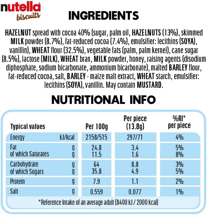 Nutella Kekse Beutel, 276g - Knusprige Kekse gefüllt mit Haselnuss-Kakao-Aufstrich 4
