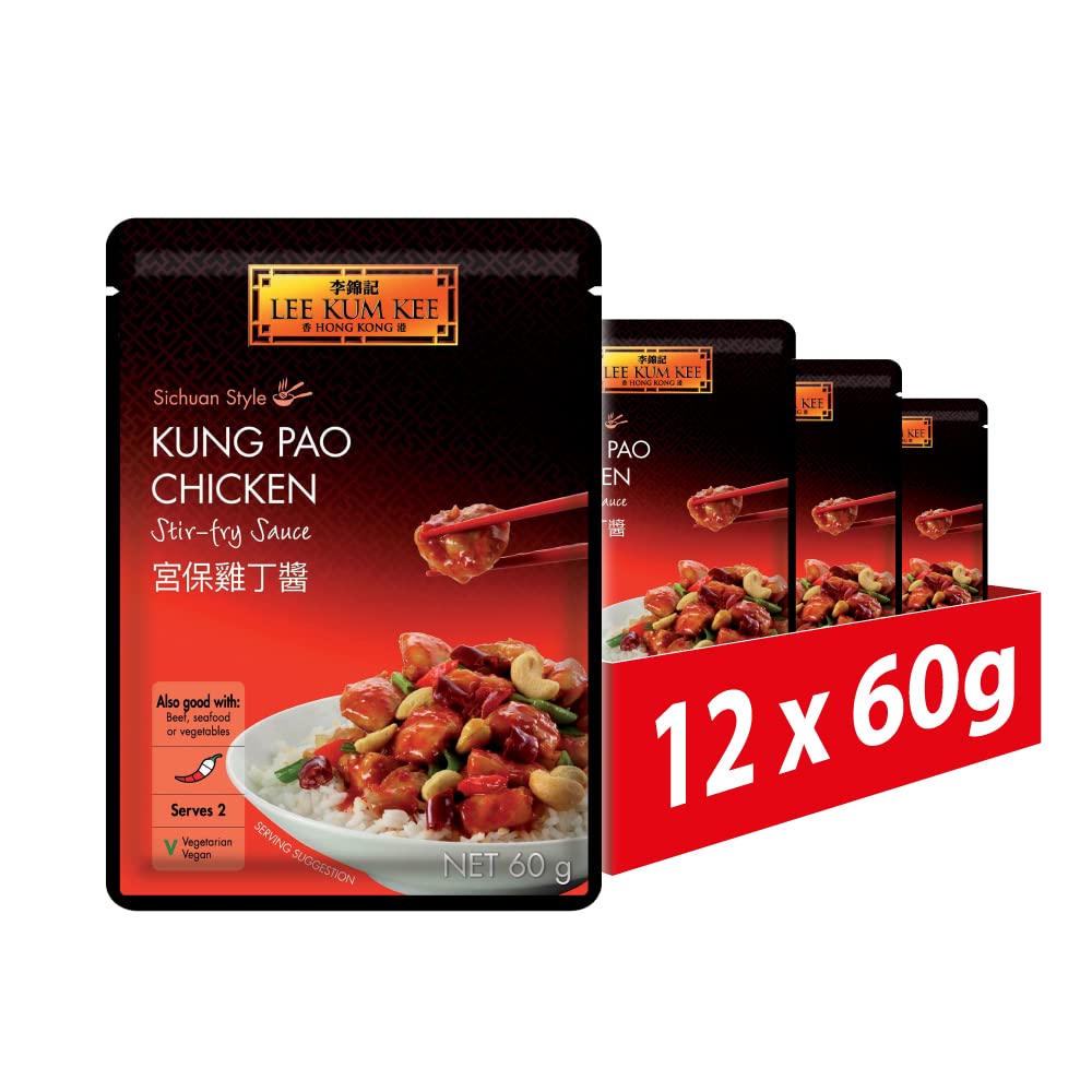 Lee Kum Kee Kung Pao Chicken Stir Fry Sauce - Sichuan Style, Vegan | 60 g (Pack of 12) 1