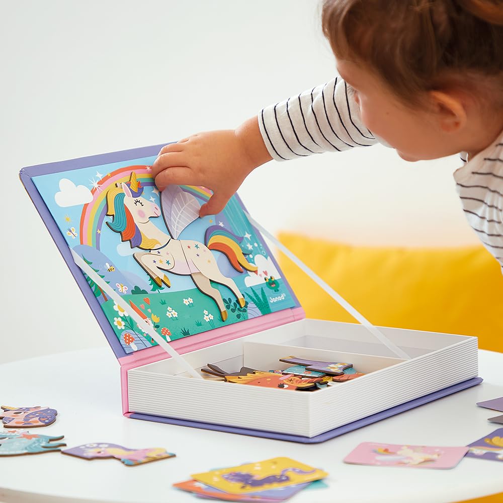 Janod Magnéti'Book Unicorns - 44-Magnet Educational Game for Ages 3+ 2