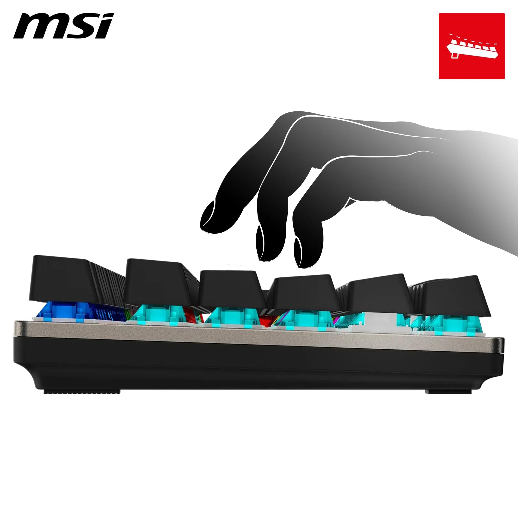 MSI FORGE GK310 Mechanical Gaming Keyboard - Red Switches | Hot-Swappable | RGB Backlighting 7