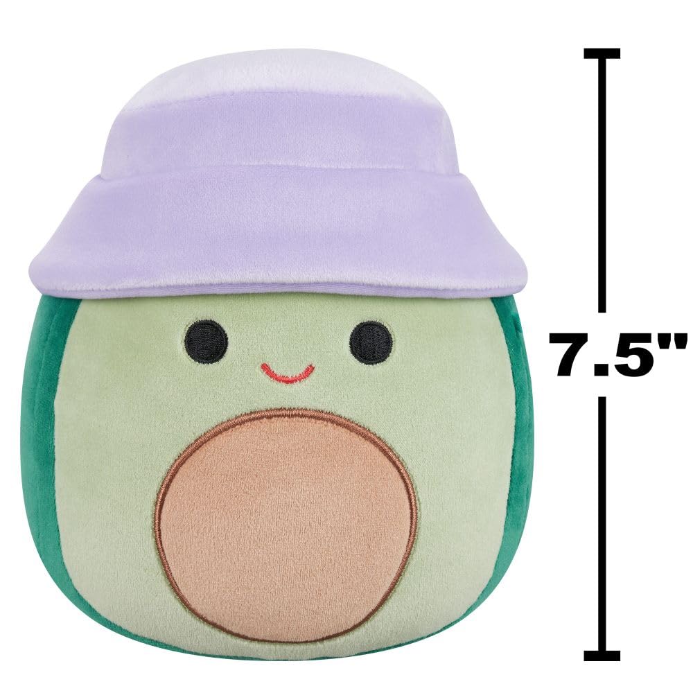 Squishmallows Austin the Green Avocado Plush - 7.5-Inch with Bucket Hat
