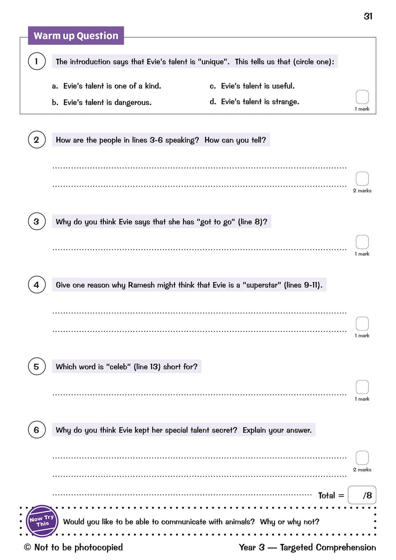CGP KS2 English Targeted Question Book: Year 3 Reading Comprehension - Book 1 (with Answers) 3