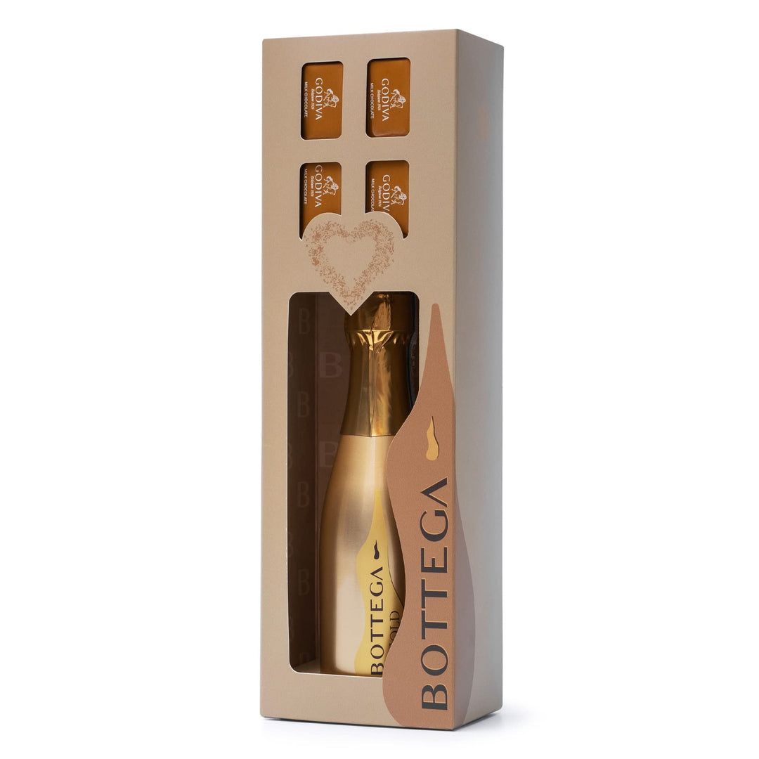 Bottega Gold & Godiva Prosecco Gift Set (200ml + 4x Chocolates)