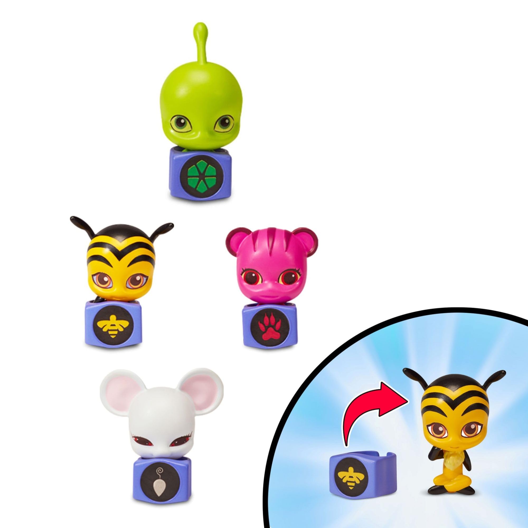Miraculous Bandai Ladybug and Cat Noir Kwami Surprise 8 Pack - Collectible Plastic Figures for Kids 2