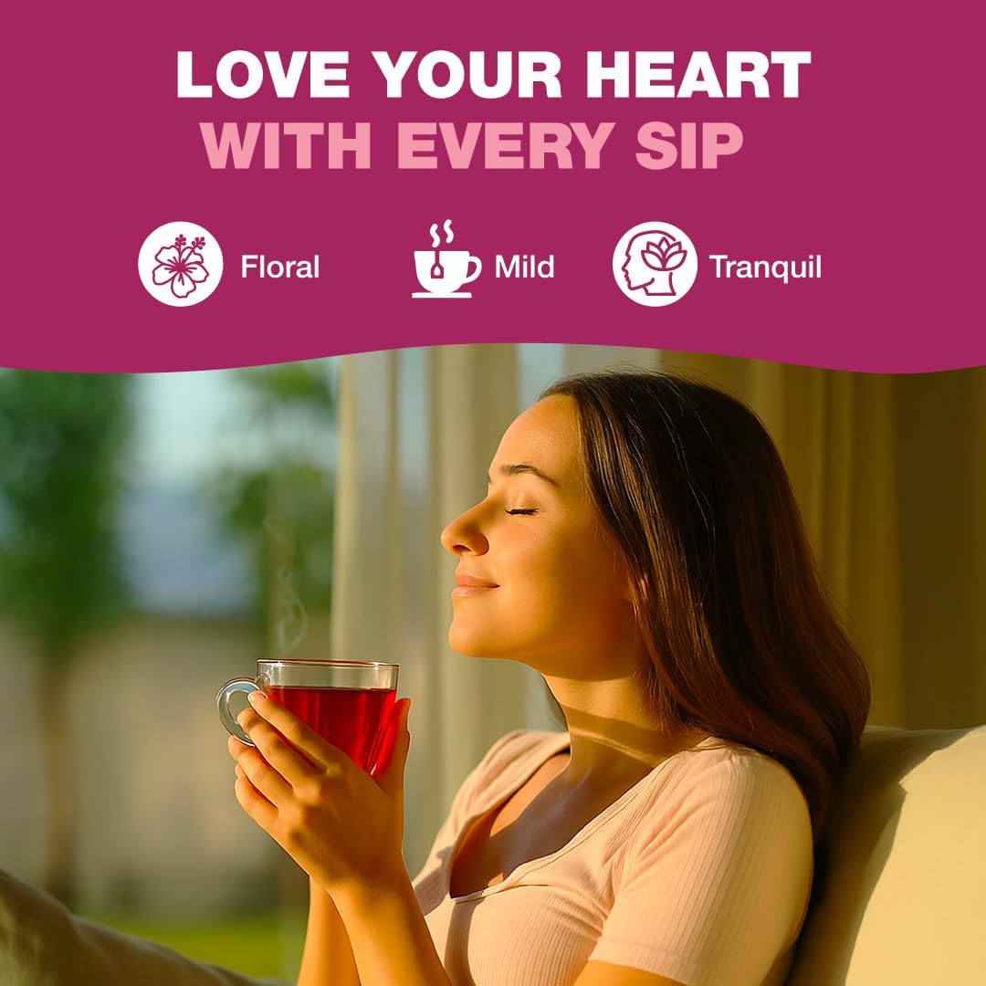 HANDPICK Hibiskus-Teebeutel – 100 Stück | 100 % reiner Kräutertee | Heiß oder eisgekühlt aufbrühen | CO2-neutral und plastikneutral