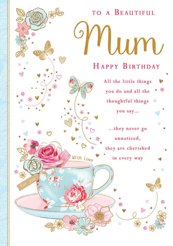 Piccadilly Greetings Traditional Birthday Card for Mum | 10 x 7 Inches | Multicolor 1