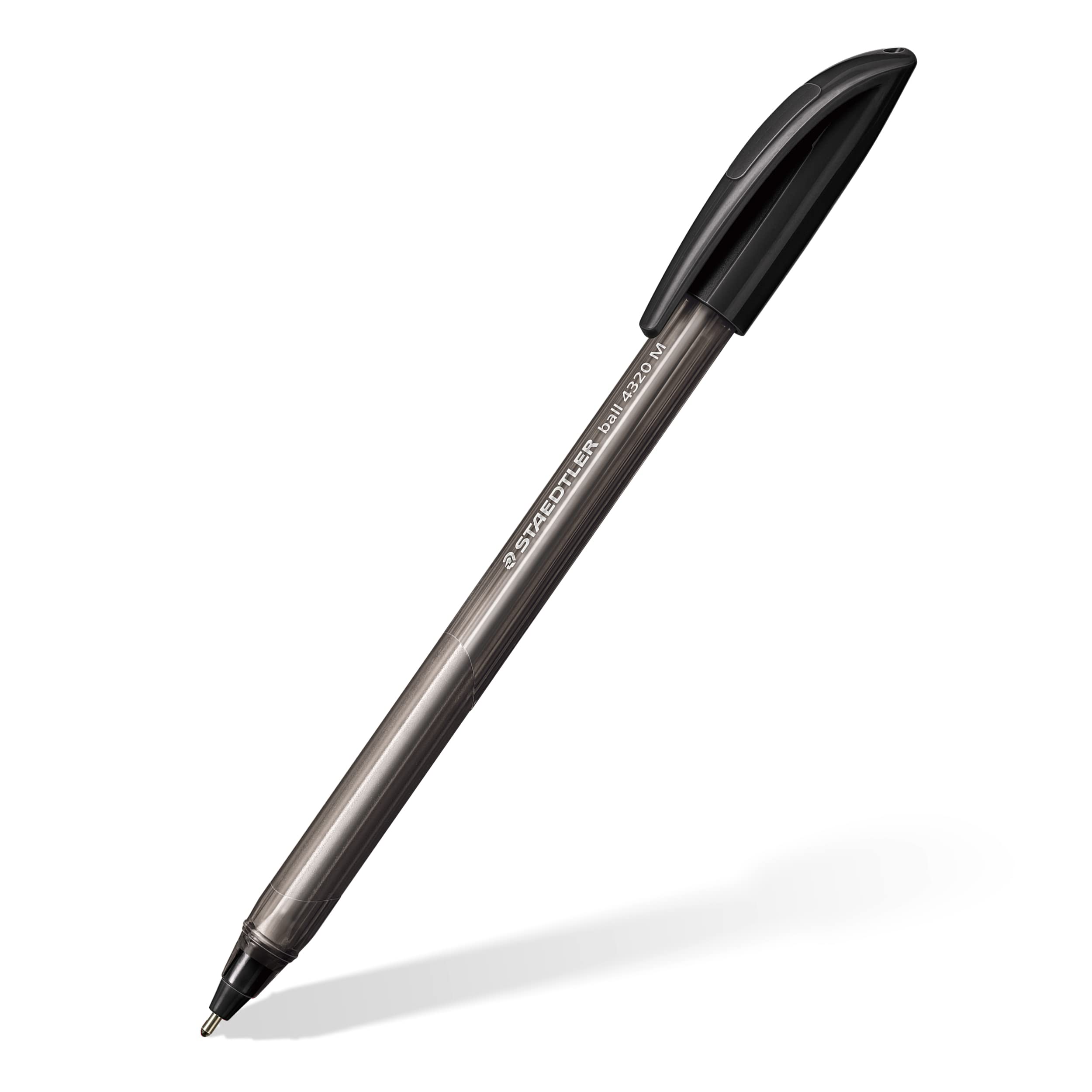 STAEDTLER 4320 M-9 Stick Ballpoint Pen - Black Ink, 1.0mm Medium Line, Pack of 10 2