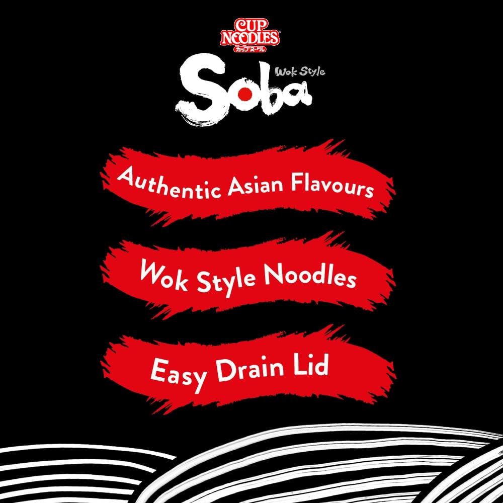 NISSIN Cup Noodles Soba Wok Style Classic Flavour - 8 Pack, 90g Each 5