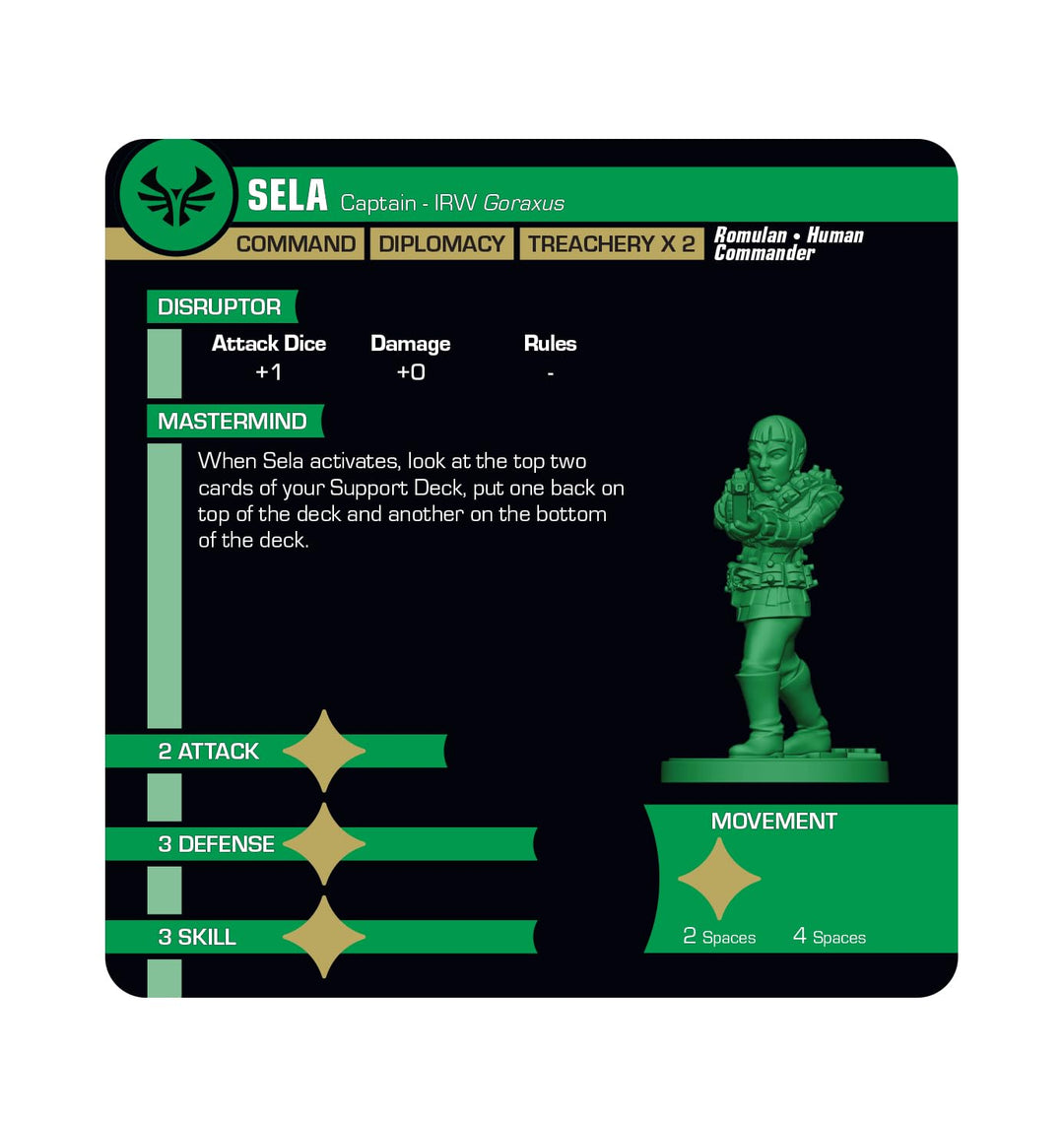 Gale Force Nine Star Trek Away Missions: Romulan Away Team Commander Sela Expansion