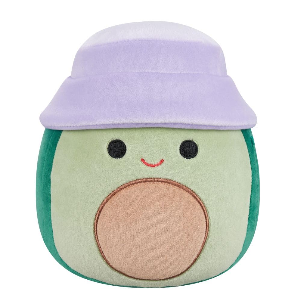 Squishmallows Austin, das grüne Avocado-Plüschtier, 19 cm, mit Fischerhut