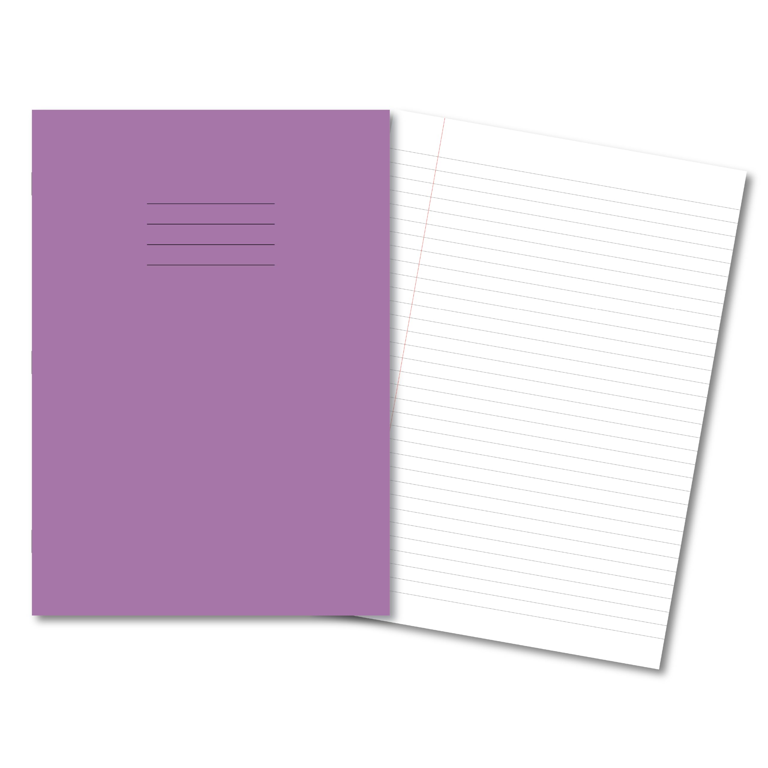 Hamelin A4 8 mm Ruled Composition Notebook - Purple, 48 Pages, 75 gsm Paper (10 Pack) 3