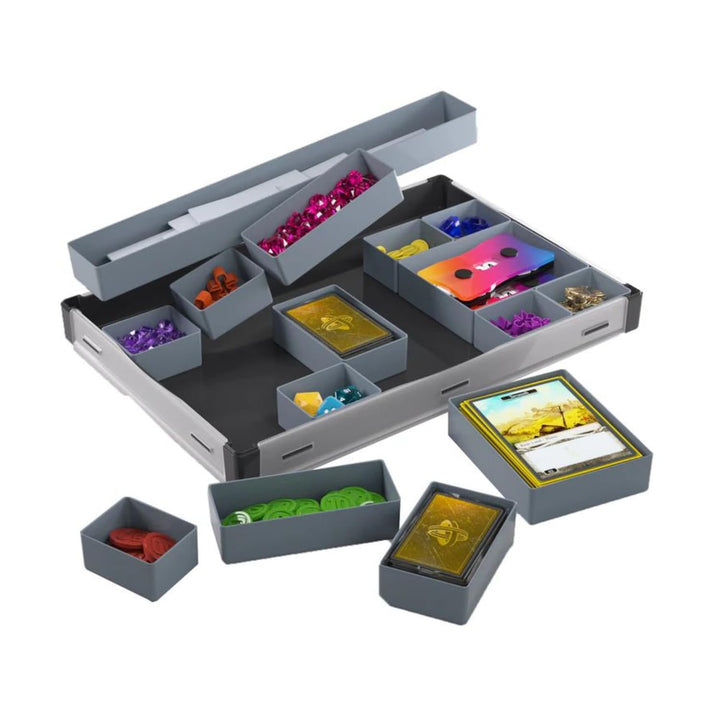 Gamegenic Token Silo XL Convertible (Black) - Stackable Token Box with 15 Removable Compartments