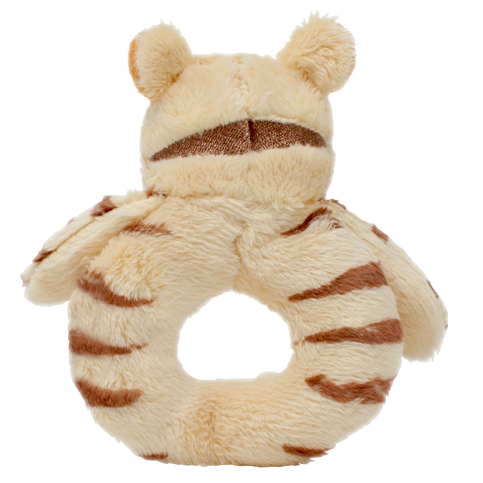 Rainbow Designs Tigger Ring Rattle - Soft Plush, Newborn Safe, Sensory Development | Orange 2