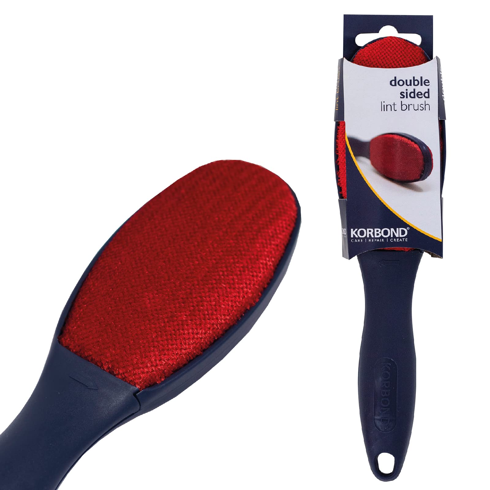 KORBOND Double Sided Lint Remover Brush - Pack of 2 | Reusable | Blue 2
