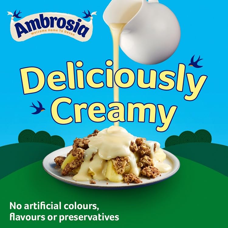 Ambrosia Banana Flavour Devon Custard Pots, Creamy Ready-to-Eat Dessert, 12 x 150g Pots 2