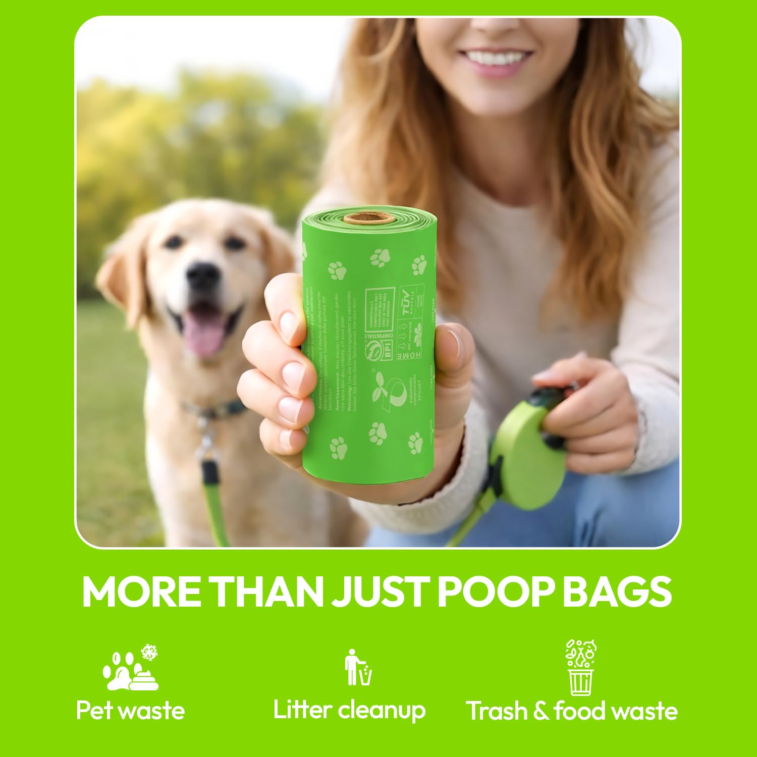 CareBee Dog Poo Bags - 150 Rolls | Extra Thick & Unscented | Gray 7