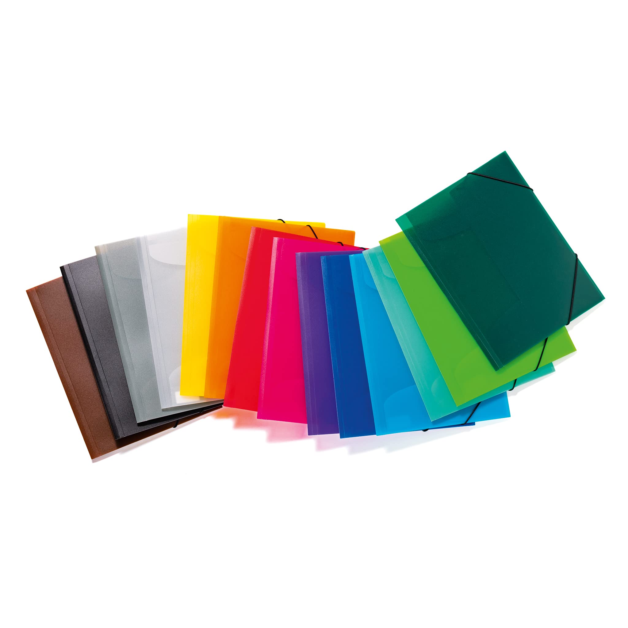 HERMA Translucent Elastic Folder - A3 Size, Black Plastic, 3 Inner Flaps | Model 19513 7