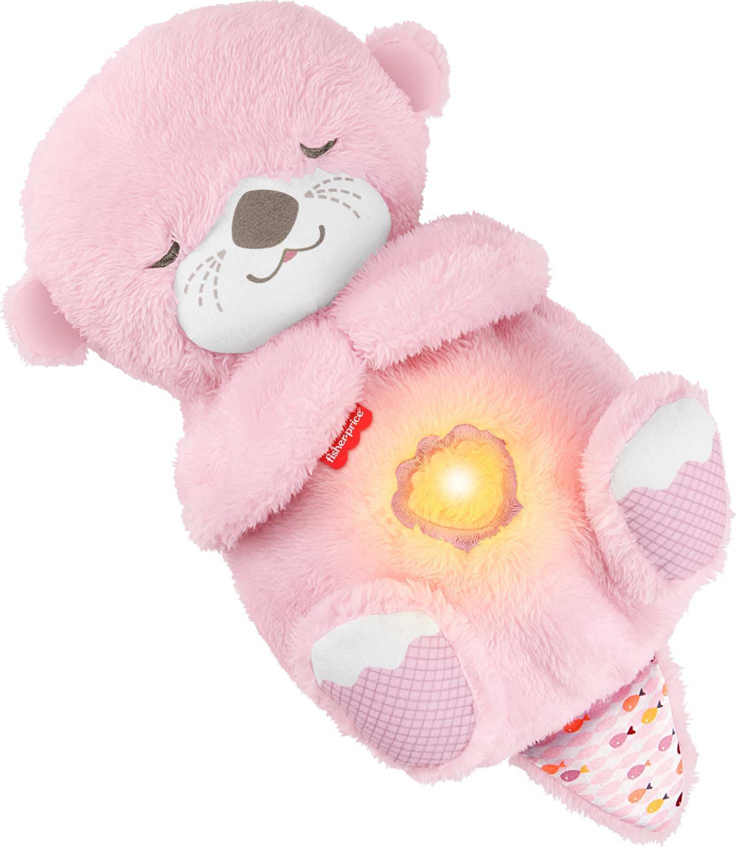 Fisher-Price Soothe 'n Snuggle Otter Pink Plush Sound Machine with Breathing Motion & Lights 1