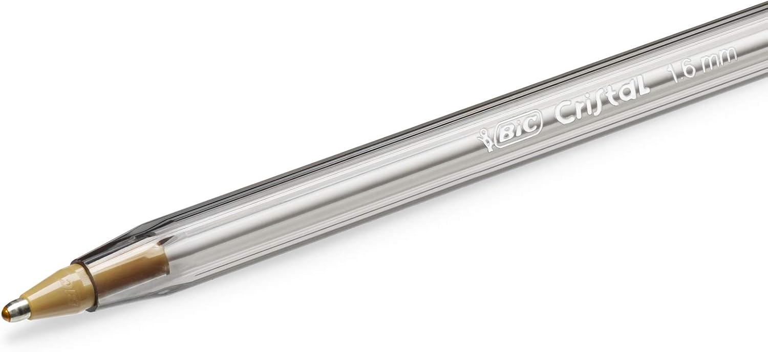 BIC Cristal Large, Wide Point Ball Ballpoint Pens, Smooth Ink Flow, Lightly Smoked Barrel, in Blue, Pack of 50 6