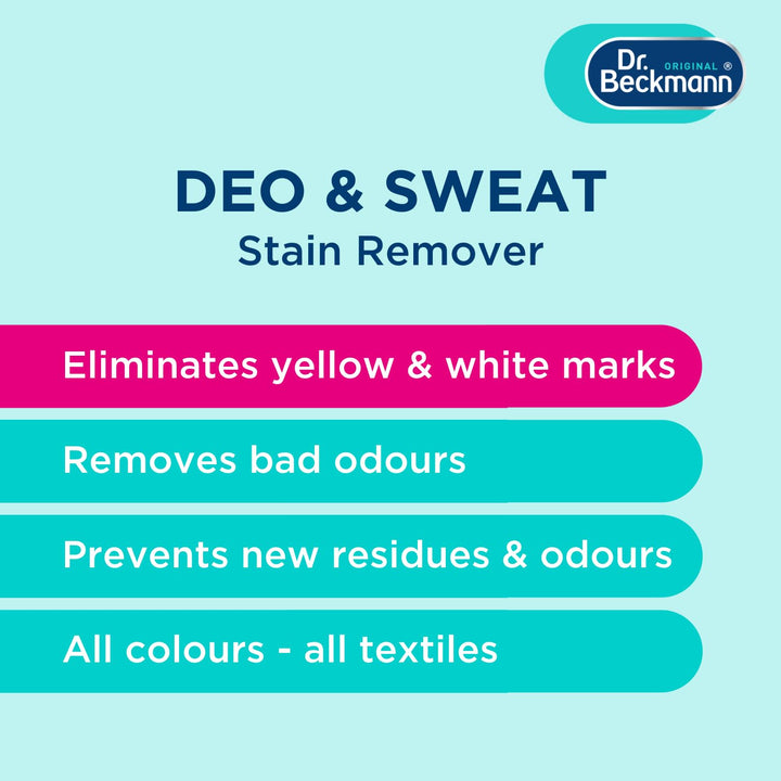 Dr. Beckmann Stain Devils Antiperspirant & Sweat Mark Remover - Stain & Odour Remover Spray