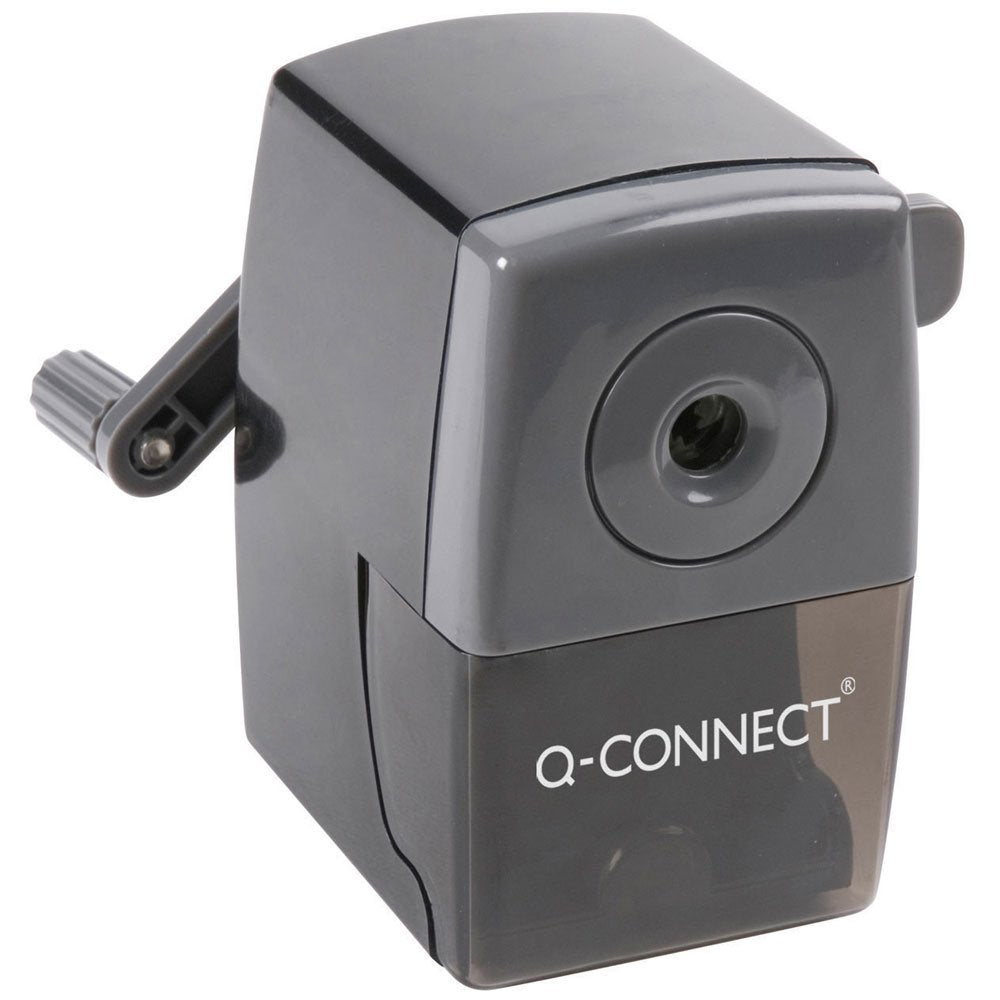 Q-Connect Desktop Pencil Sharpener KF02291 - Black | Handle Operation | Auto-Stop 1